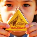 Barre de Toblerone avec l'ours caché dans le logo de la montagne suisse